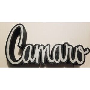 Camaro LED Light-Up Sign Shelef Sitter USB Black & White 3D Printed 10.5" Long